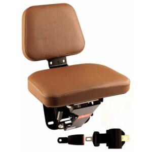 Brown vinyl side kick seat