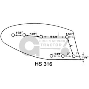 Moldboard to fit John Deere 16" HS botto for John Deere A20702