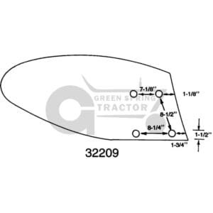 Moldboard to fit John Deere Metric botto for John Deere A32209