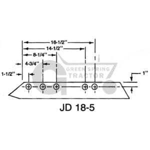 Hardfaced shares for John Deere A51510