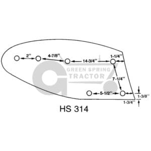Moldboard to fit John Deere 14" HS bottoms. for John Deere A20700