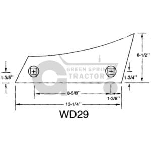 Shin To Fit John Deere Metric bottoms for John Deere A30129