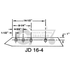 Plow shares, Hardfaced. for John Deere A51508