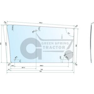 Side window for John Deere L171975, L211450
