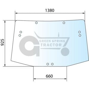 Rear screen for John Deere R124694, R124695, R130518, R130522