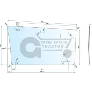 Side window for John Deere L171927, L213353