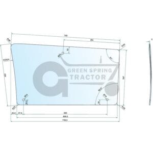 Side window for John Deere L171928, L213352