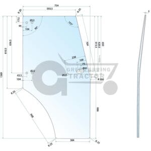 Door screen for John Deere ER047755