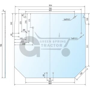 Rear screen for John Deere R261272