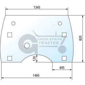 Panoramic windscreen for John Deere AL211005