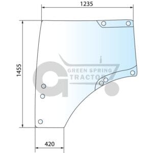 Door screen left for John Deere L209795, L212967