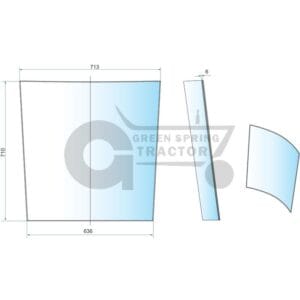 Window glass for John Deere L58951, L62979