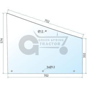 Window glass for John Deere L62594