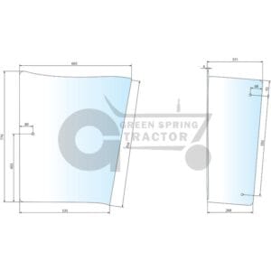 Corner window for John Deere R201574, SU33101