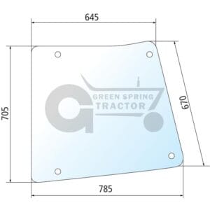 Side window for John Deere ER200623