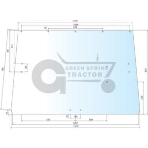 Rear window for John Deere L36606, R79656