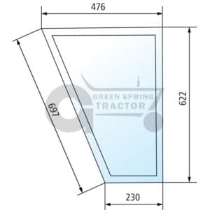 Door screen for John Deere AL25761, AL27357