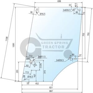 Door screen for John Deere L57908