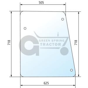 Side window for John Deere L57912, L60335