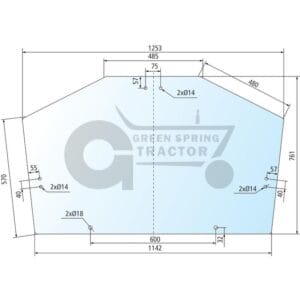 Rear screen for John Deere L171335, L202528, L213351