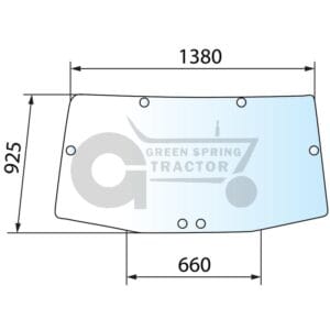Rear screen for John Deere R131208