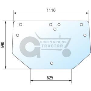 Rear screen for John Deere ER047360