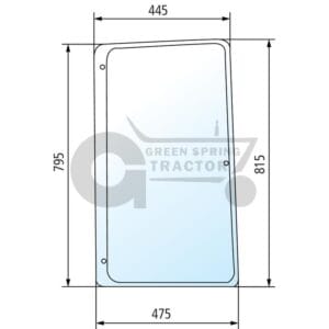 Side window for John Deere R96193