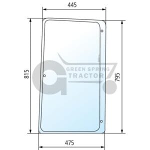 Side window for John Deere R96194