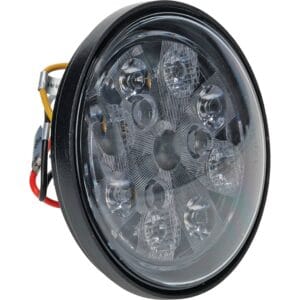 Tigerlights Led Sealed Round Work Light With Red Tail Light for John Deere 1020, 1040, 1120, 1130,